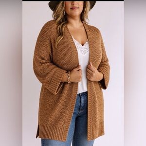 NWOT Tan Knit Cardigan Sweater Small / Medium
